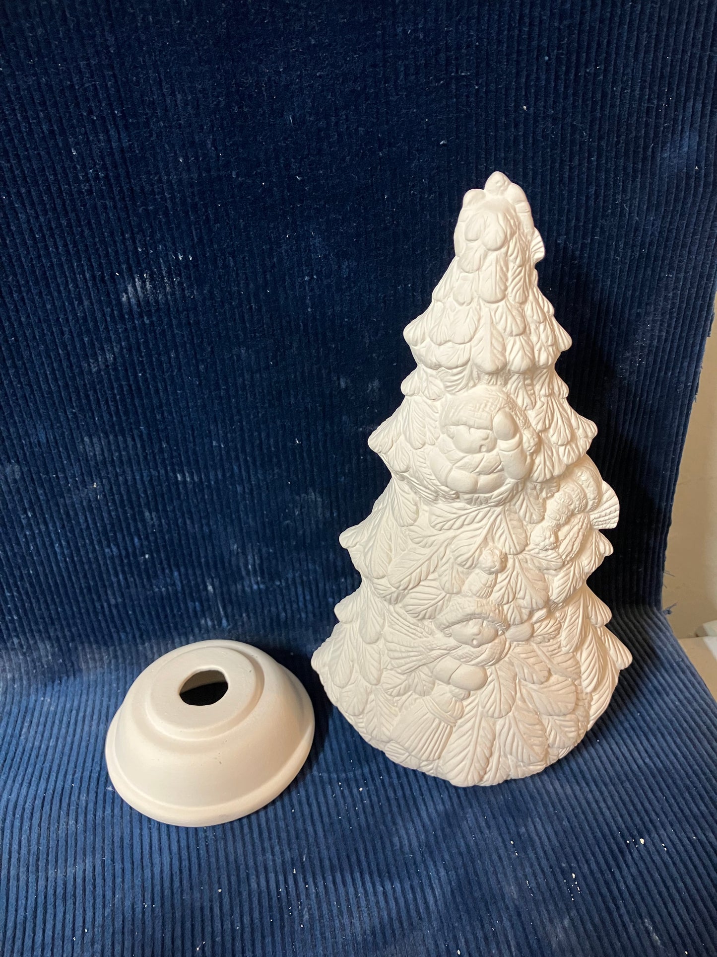 Ceramic Ready To Paint Snowman Tree