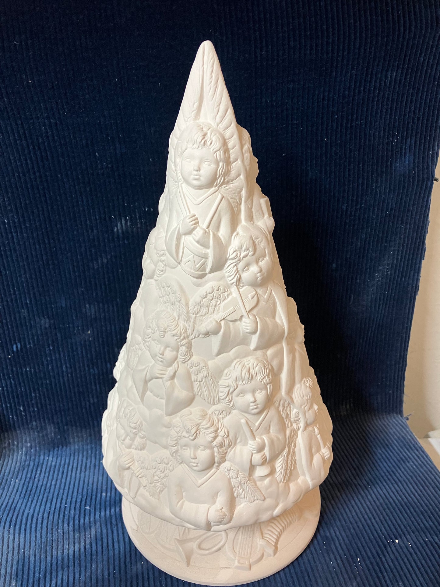 Ceramic Ready To Paint Angels Orchestra Christmas Tree